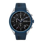 Stijlvol Heren Quartz Horloge, Zwarte Kast Hugo Boss , Gray , Heren