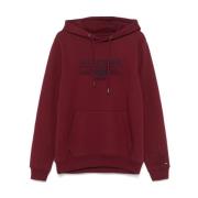 Rode Sweater met Geborduurd Logo Tommy Hilfiger , Red , Heren