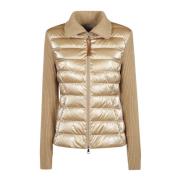 Stijlvolle Gebreide Vest voor Vrouwen Moncler , Beige , Dames