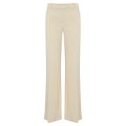 Lage taille stretch twill broek Patrizia Pepe , White , Dames