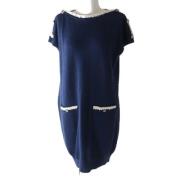 Pre-owned Canvas dresses Chanel Vintage , Blue , Dames