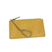 Pre-owned Leather wallets Louis Vuitton Vintage , Yellow , Dames