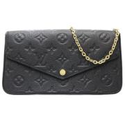 Pre-owned Leather wallets Louis Vuitton Vintage , Black , Dames