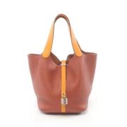 Pre-owned Leather handbags Hermès Vintage , Brown , Dames