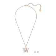 Stella Set, Ketting Oorbellen Diverse Slijpsels, Ster, Wit, Roségoud 5...