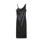 Jurk met Zeildetail Patrizia Pepe , Black , Dames