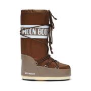 Bruine Geïsoleerde Veterschoenen Moon Boot , Brown , Heren