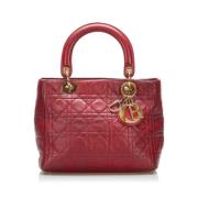 Pre-owned Leather dior-bags Dior Vintage , Red , Dames