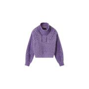 Mohair Langemouw Open Gebreide Trui Isabel Marant , Purple , Dames