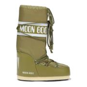 Groene Nylonlaarzen, Uniseks Ontwerp Moon Boot , Green , Heren