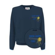 Heren Pullover Pasta Lover Club MC2 Saint Barth , Blue , Heren