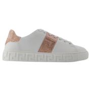 Cotton sneakers Versace , White , Dames