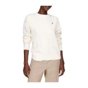 Zachte wol kabeltrui Tommy Hilfiger , White , Dames