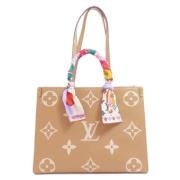 Pre-owned Fabric louis-vuitton-bags Louis Vuitton Vintage , Beige , Da...