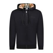 Logo Rits Hoodie Burberry , Black , Heren