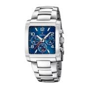 Blauw Stalen Kwarts Horloge 5Atm Festina , Gray , Heren