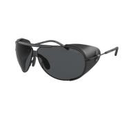 Zwarte Metalen Zonnebril Giorgio Armani , Black , Heren