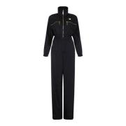 Zwart Cargo Suit met Ritsmotief Elisabetta Franchi , Black , Dames