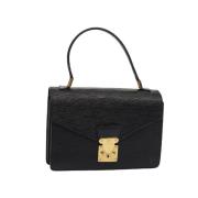 Pre-owned Leather handbags Louis Vuitton Vintage , Black , Dames