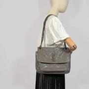 Pre-owned Leather shoulder-bags Yves Saint Laurent Vintage , Gray , Da...