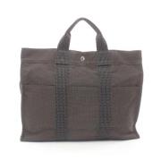 Pre-owned Canvas handbags Hermès Vintage , Gray , Dames