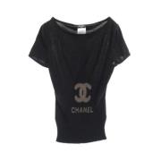 Pre-owned Canvas tops Chanel Vintage , Black , Dames