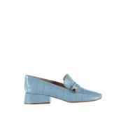 Blauwe Leren Pumps Loafers Mulberry , Blue , Dames