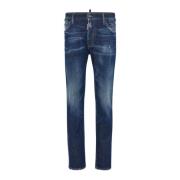 Vervaagde Blauwe Jeans Klassiek Ontwerp Dsquared2 , Blue , Heren