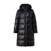 Zwarte Puffer Lange Jas Emporio Armani , Black , Dames