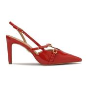 Gelakte rode slingback pumps Kazar , Red , Dames