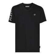 Zwarte T-shirts en Polos Philipp Plein , Black , Heren