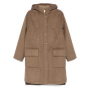 Gevoerde Parka met Interne Dons Kaos , Brown , Dames