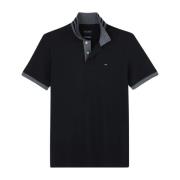 Pima Katoenen Polo - Klassieke Stijl Eden Park , Black , Heren