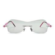 Rimless Mask Zonnebril - Zilver/Fuchsia Kuboraum , Pink , Dames