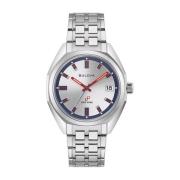 Stalen Quartz Horloge, Zilveren Kast Bulova , Gray , Heren