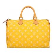 Pre-owned Leather handbags Louis Vuitton Vintage , Yellow , Dames