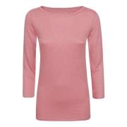 Roze Linnen Elastaan T-shirts en Polos Majestic Filatures , Pink , Dam...