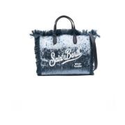 Colette Fringe tas met geborduurd logo MC2 Saint Barth , Blue , Dames