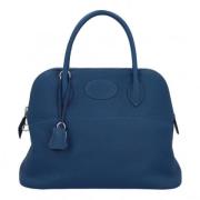 Pre-owned Leather handbags Hermès Vintage , Blue , Dames