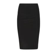 Zwarte Spandex Rok Gemaakt in China Norma Kamali , Black , Dames