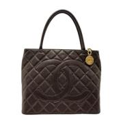 Pre-owned Leather chanel-bags Chanel Vintage , Brown , Dames