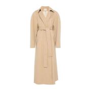 Stijlvolle Roth Coat voor vrouwen Khaite , Beige , Dames