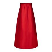 Vlam A-Lijn Taffeta Rok Dea Kudibal , Red , Dames