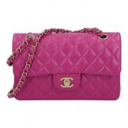 Pre-owned Leather chanel-bags Chanel Vintage , Pink , Dames