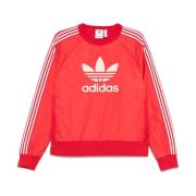 Nylon Crew Sweatshirt Adidas Originals , Red , Dames