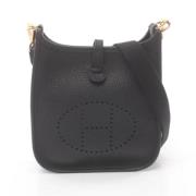 Pre-owned Leather shoulder-bags Hermès Vintage , Black , Dames