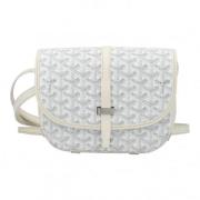 Pre-owned Leather shoulder-bags Goyard Vintage , White , Dames