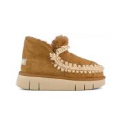 Handgemaakte Schapenvacht Sneaker met Gehaakte Stiksels Mou , Brown , ...