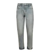 Straight Leg Denim Jeans Represent , Gray , Heren