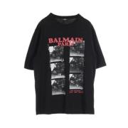 Pre-owned Cotton tops Balmain Pre-owned , Black , Dames